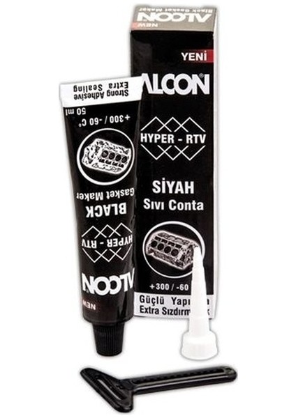 Alcon Siyah Sıvı Conta 50ML
