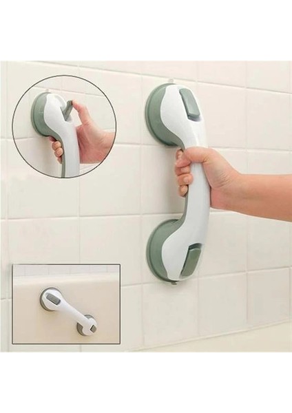 Buffer® Düşme ve Kayma Önleyici Banyo Tuvalet Vantuzlu Kilitli Tutacak