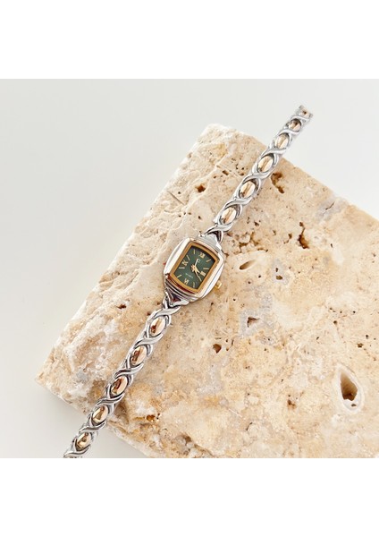 Arion Gold Gümüş Saat Yeşil modelleri