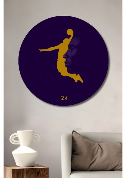 Basketbolcu Dekoratif Ahşap Mdf Ev/işyeri Duvar Tablo Yuvarlak Ev/işyeri Duvar Tablo
