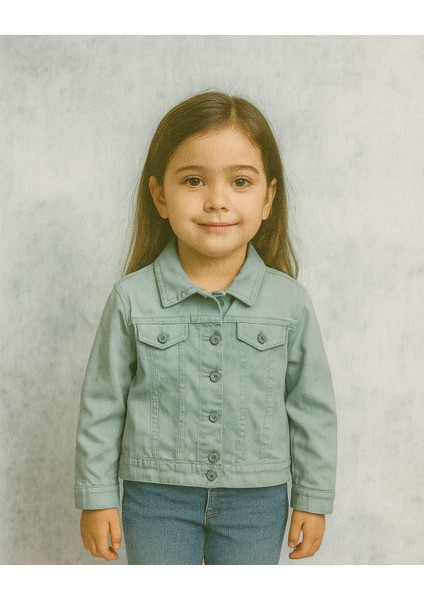 Kız Çocuk Kot Ceket