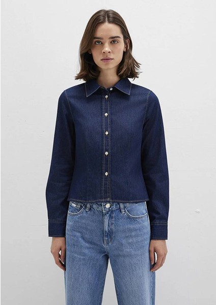 Lacivert Denim Gömlek 1211178-85481 fırsatları