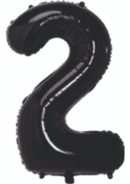 Rakam Grabo Siyah Folyo Balon 34"