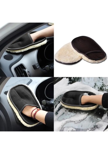 Hassas Mikrofiber Araba Araç Oto Yıkama ve Temizlik Eldiveni Kurulama Cila Eldiveni Car Wash fırsatları
