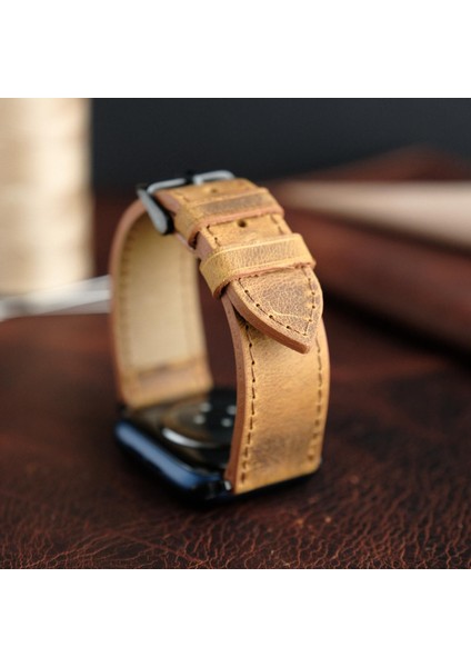 Apple Watch Elit Seri 44-45-46-49(Ultra) Uyumlu Deri Kordon fiyatları