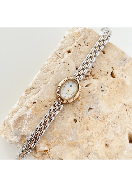 Magnor Gold Gümüş Saat Beyaz