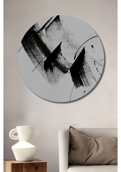 Soyut Sanat Dekoratif Ahşap Mdf Ev/işyeri Duvar Tablo Yuvarlak Ev/işyeri Duvar Tablo