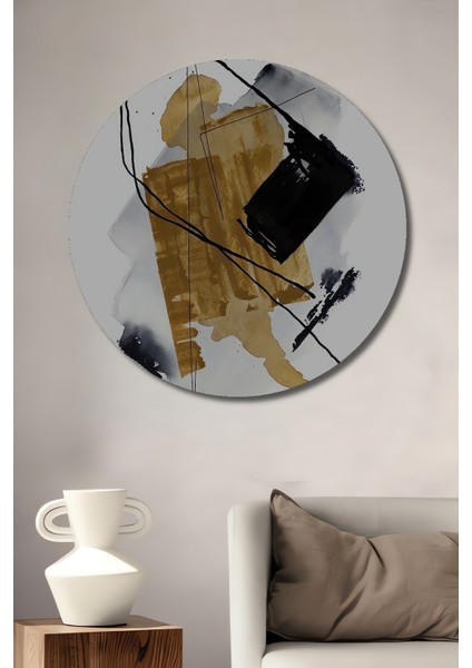 Soyut Sanat Dekoratif Ahşap Mdf Ev/işyeri Duvar Tablo Yuvarlak Ev/işyeri Duvar Tablo