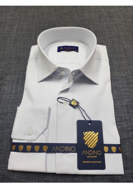 Slimfit Buz Mavi Erkek Gömlek Likralı Dar Kesim Yapısıyla AS052012-03