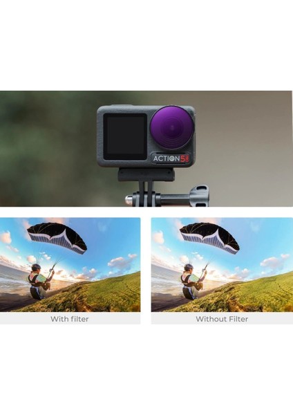Concept Nano-X Nd8 (3 Stop) Djı Osmo Action 4 ve Osmo Action 5 Pro Lens Filtresi modelleri
