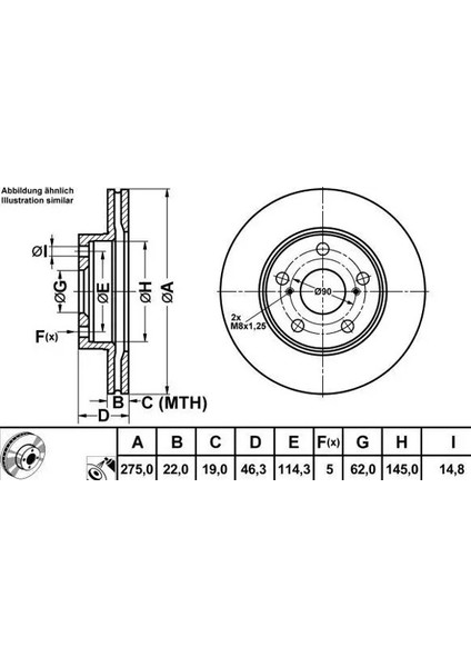 50272 Fren Diski On 4351212670 (2 Adet Fiyatıdır)