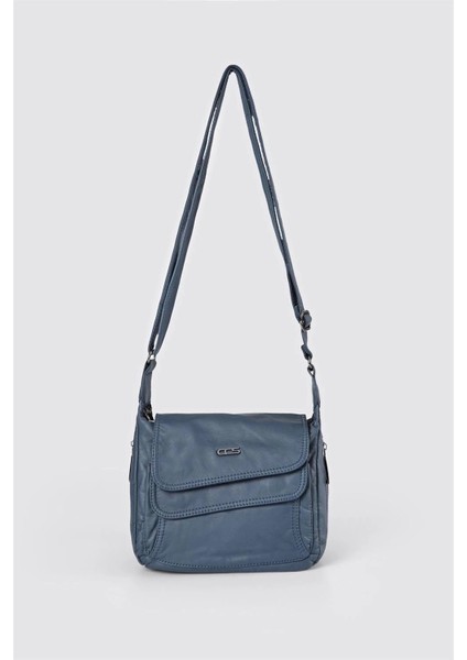 Jelli Mavi Cilt Omuz Çantası