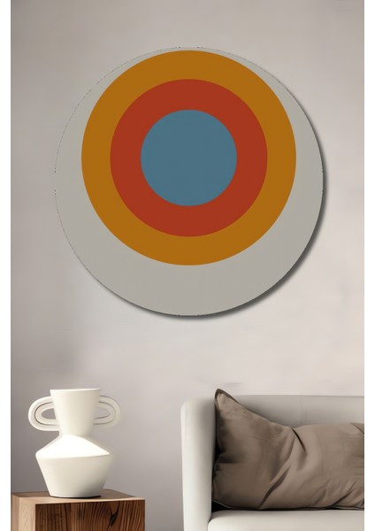Bauhaus Soyut Sanat Dekoratif Ahşap Mdf Ev/işyeri Duvar Tablo Yuvarlak Ev/işyeri Duvar Tablo