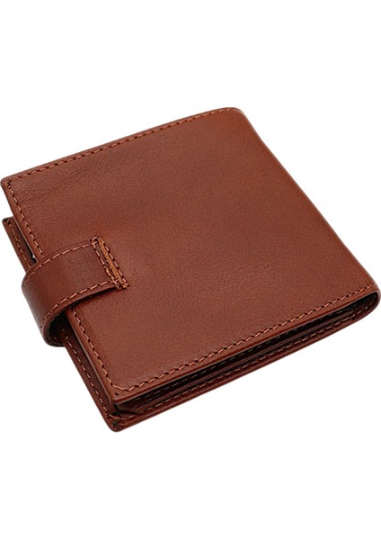 Hakiki Deri Kağıt Para, Bozuk Para ve Bol Kart Bölmeli Patlı Erkek Cüzdanı - Taba indirimleri