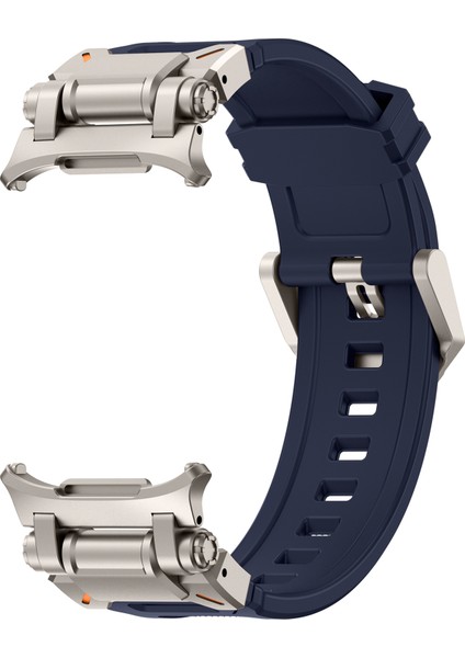 Samsung Galaxy Watch Ultra 47MM Saat Kayışı Yumuşak Tpu Ayarlanabilir Bilek Kayışı-Titanyum+Mavi (Yurt Dışından) fiyatları