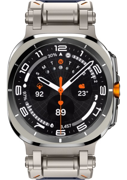 Samsung Galaxy Watch Ultra 47MM Saat Kayışı Yumuşak Tpu Ayarlanabilir Bilek Kayışı-Titanyum+Mavi (Yurt Dışından) fırsatları