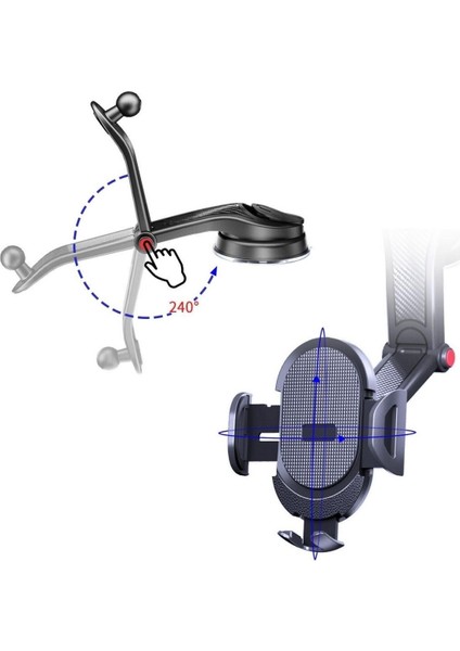 Güçlü Vantuzlu Araç Içi Konsol Üstü Telefon Tutucu Aparat (4801) indirimleri