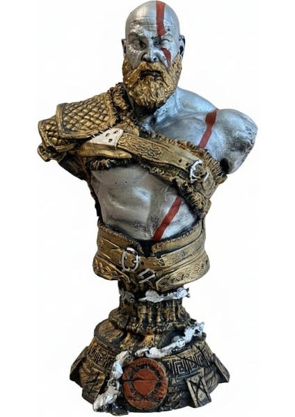 Özel Yapım God Of War Kratos 3D Büst Figürü