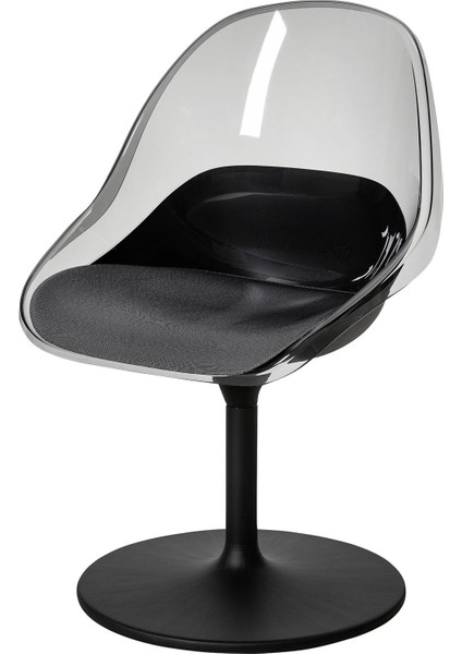 Baltsar Dönen Sandalye Siyah