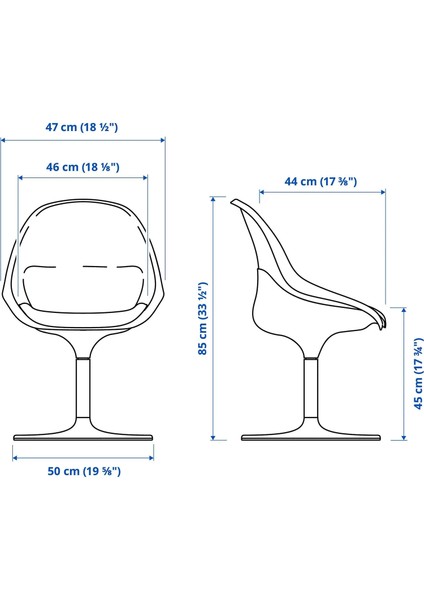 Baltsar Dönen Sandalye Siyah fiyatları