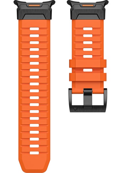 Samsung Galaxy Watch Ultra 47MM Fluorubber Kayış Yedek Spor Saat Bandı - Turuncu/siyah Konnektör (Yurt Dışından) fiyatları