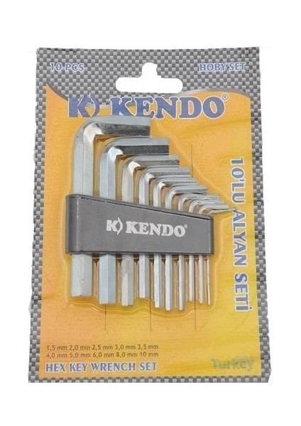 9 Parça Çelik Alyan Seti Kısa Düz Köşe Alyan Anahtar Takımı fırsatları