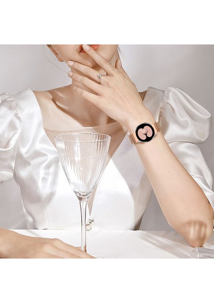 Samsung Galaxy Watch7 44MM 40MM Saat Kayışı 7 Boncuklu Paslanmaz Çelik Bilek Kayışı - Gül Altın (Yurt Dışından) indirimleri