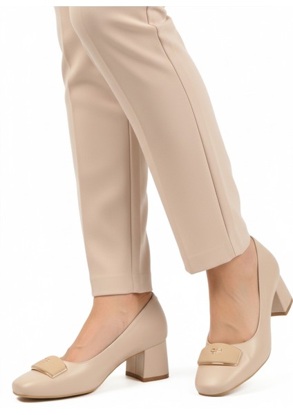 Bej Cilt Kadın Topuklu Ayakkabı 695039 Z modelleri