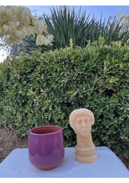 Damla Saksı-Dekoratif Seramik Fuşya Saksı