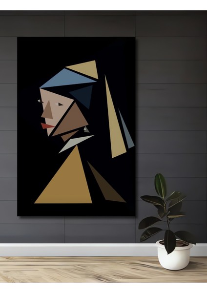 Inci Küpeli Kız Ahşap Mdf Dekoratif Ev/işyeri Duvar Tablo Dikdörtgen Ev/işyeri Duvar Tablo