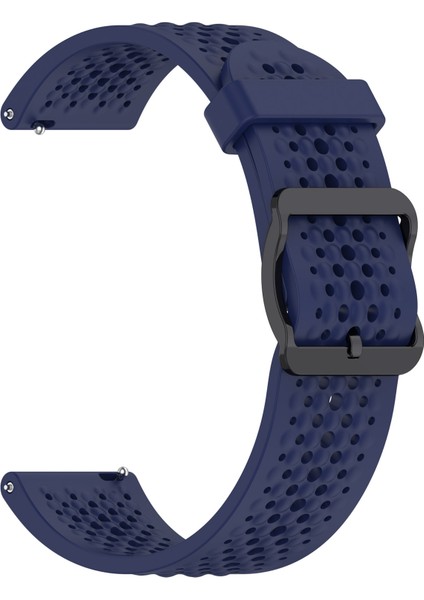 Xiaomi Watch S4 Sport/samsung Galaxy Watch3 45MM/WATCH 42MM Silikon 22MM Çoklu Delikli Nefes Alabilir Saat Kayışı - Koyu Mavi (Yurt Dışından) modelleri