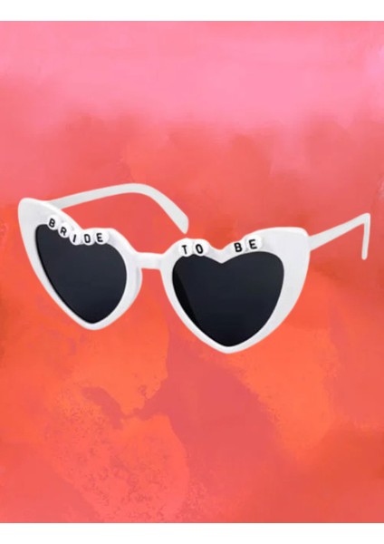 Bride To Be Yazılı Bekarlığa Veda Partisi Gözlük Kalp Şekinde Düz Beyaz Lüks Parti Gözlüğü indirimleri