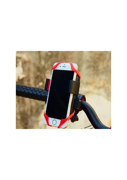 Lastik Destekli Standlı Bisiklet Telefon Tutucu (4801) fırsatları