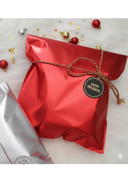 Hediye Paketi 5 Adet 40X60 Büyük Boy Kırmızı Hazır Yapışkanlı Hediye Poşeti (Kazak,sweatshirt Uygun) modelleri