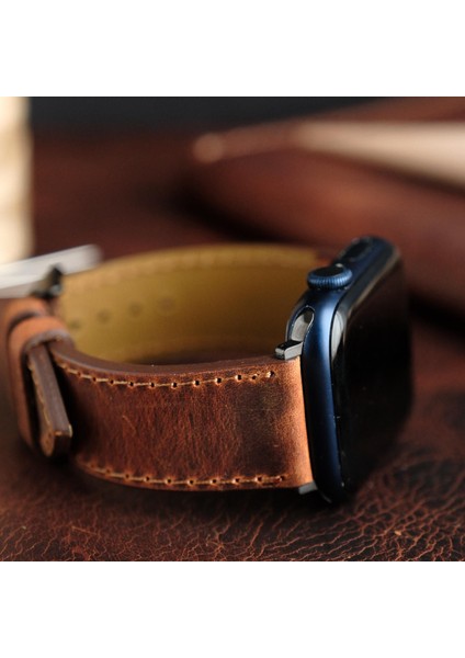 Apple Watch Elit Seri 44-45-46-49(Ultra) Uyumlu Deri Kordon fırsatları