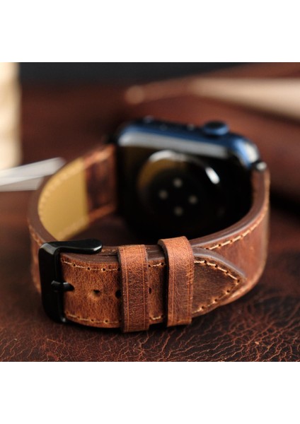 Apple Watch Elit Seri 44-45-46-49(Ultra) Uyumlu Deri Kordon indirimleri