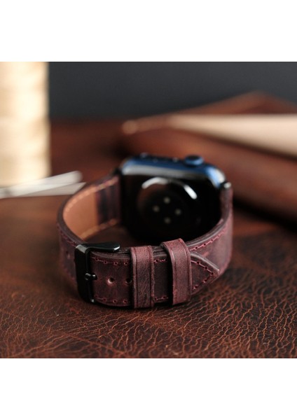 Apple Watch Elit Seri 44-45-46-49(Ultra) Uyumlu Deri Kordon fiyatları
