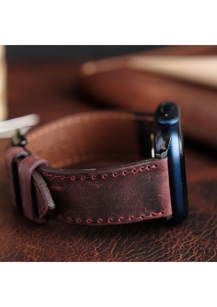 Apple Watch Elit Seri 44-45-46-49(Ultra) Uyumlu Deri Kordon