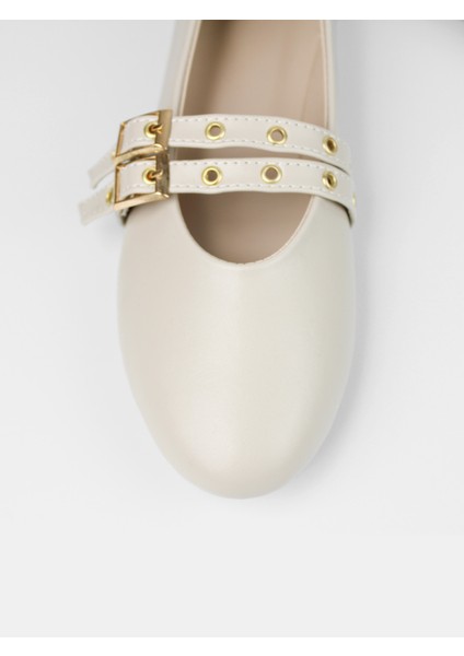 Bej Zımbalı Kadın Günlük Babet modelleri