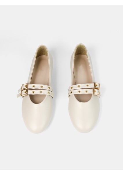 Bej Zımbalı Kadın Günlük Babet fırsatları