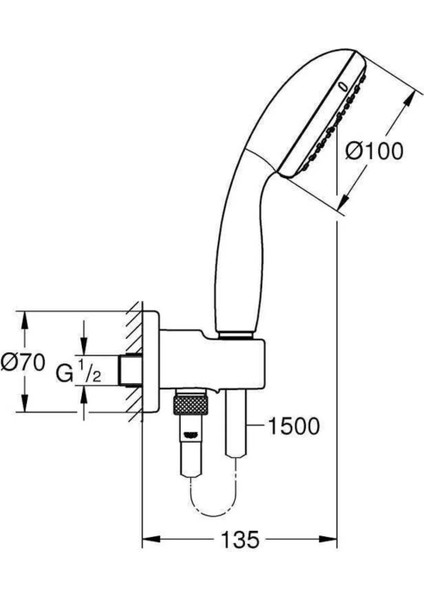 Duş Sistemi Newtempesta 100 El Duş Seti 2 Akışlı 26406001 modelleri