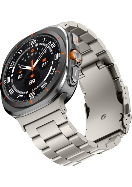 Samsung Galaxy Watch Ultra 47MM Saat Kayışı Titanyum Alaşımlı Üç Boncuklu Bileklik Kayışı ve Aleti - Titanyum (Yurt Dışından) fırsatları