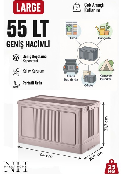 Çok Amaçlı Katlanır Kasa Organizer Düzenleyici Üst Üste Geçmeli Portatif Saklama Kutusu
