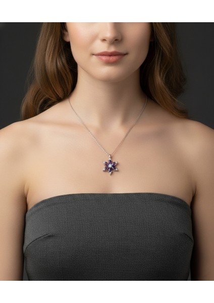 - 925 Ayar Gümüş Kamelya Çiçeği Kolye fiyatları