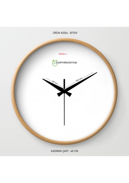 Duvar Saati Mekanizması 22 mm Şaft, Sessiz Çalışır Akar, Akrep-Yelkovan-Saniye-(Askılı) modelleri