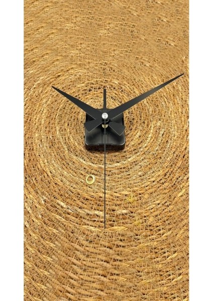 Duvar Saati Mekanizması 22 mm Şaft, Sessiz Çalışır Akar, Akrep-Yelkovan-Saniye-(Askılı)