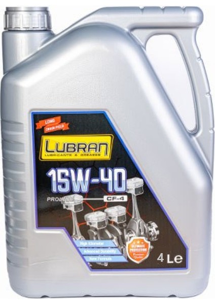 Lubran Wellix 15W-40 Sl/cf 4 Lt Motor Yağı Yüksek Koruma, Uzun Ömürlü Performanslı Yağ