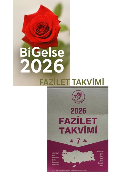 Bigelse 2026 Hayat Rehberimiz Fazilet Blok Takvimi 7 Bölge Yurtiçi