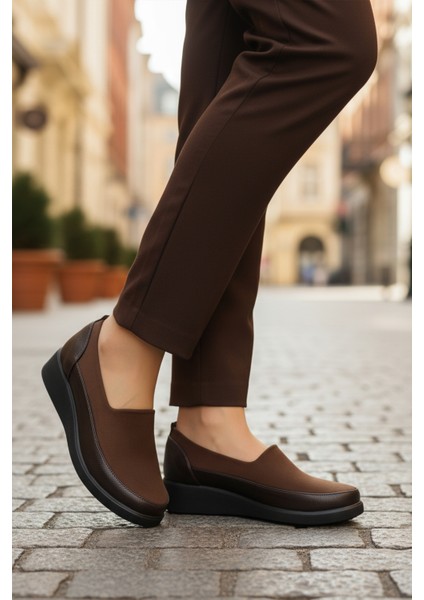 Kahve Floter Tekstil Kadın Günlük Ayakkabı 651586 Z