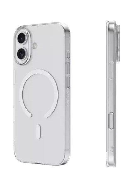 Iphone 17 Uyumlu Kılıf Kablosuz Şarj Destekli Şeffaf Silikon Kapak